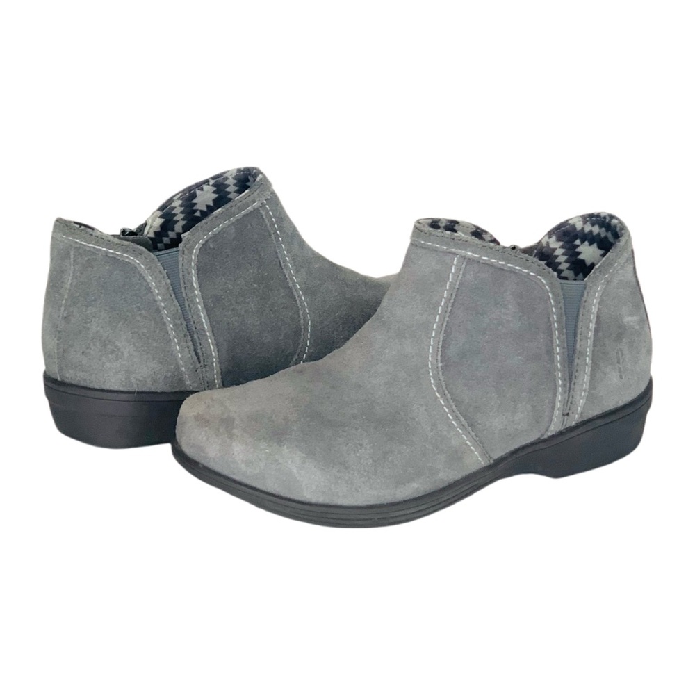 Revitalign Women's Monrovia Short Leather Boots Size 6.5 in Gray